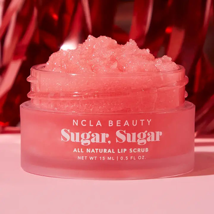 Sugar Sugar lip scrub with pink champagne scent