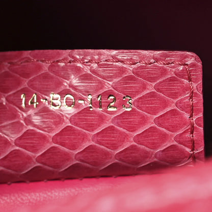 Snakeskin Large Lady Dior Pink