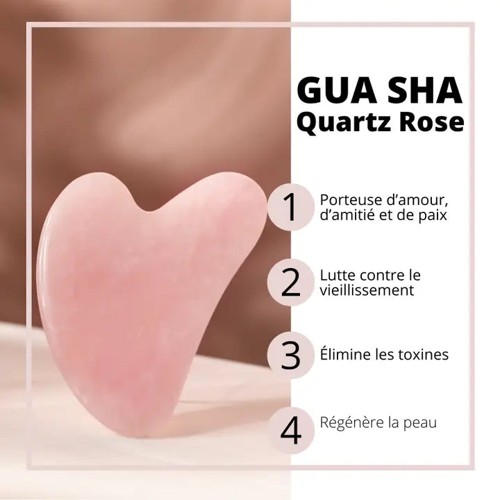 11-pack pink quartz Gua Sha with case + 1 free piece