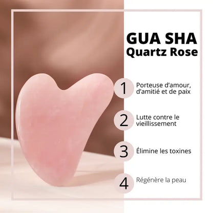11-pack pink quartz Gua Sha with case + 1 free piece