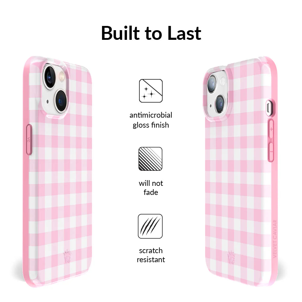 Baby Pink Gingham Iphone Case
