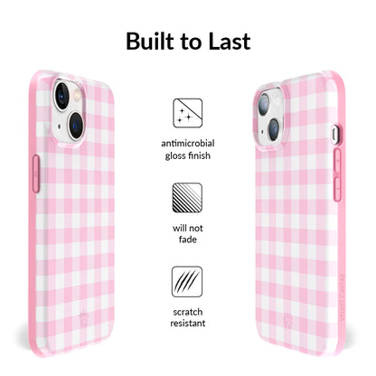 Baby Pink Gingham Iphone Case