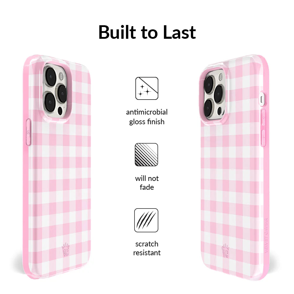 Baby Pink Gingham Iphone Case