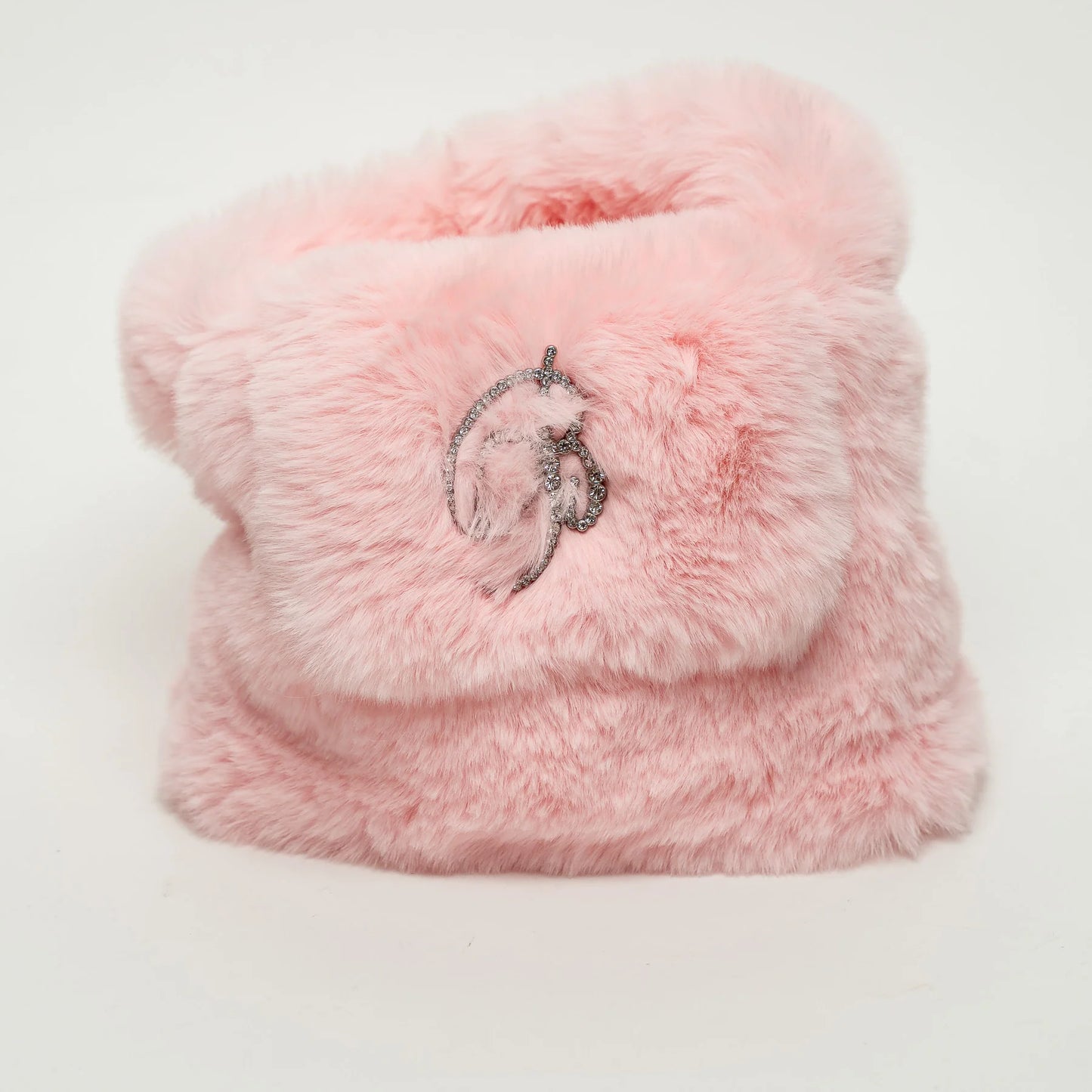 Blumarine Pink Faux Fur Handbag