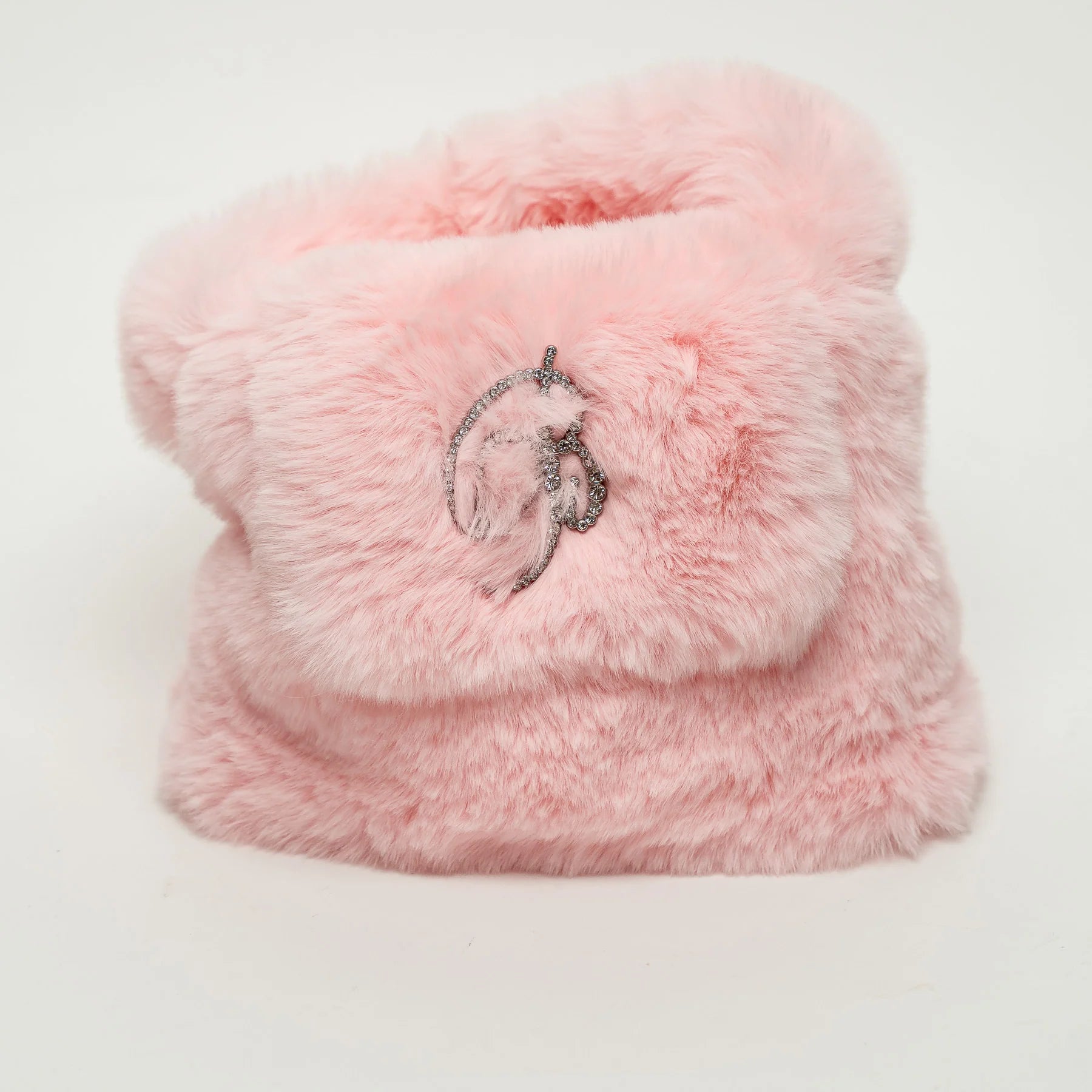 Blumarine Pink Faux Fur Handbag