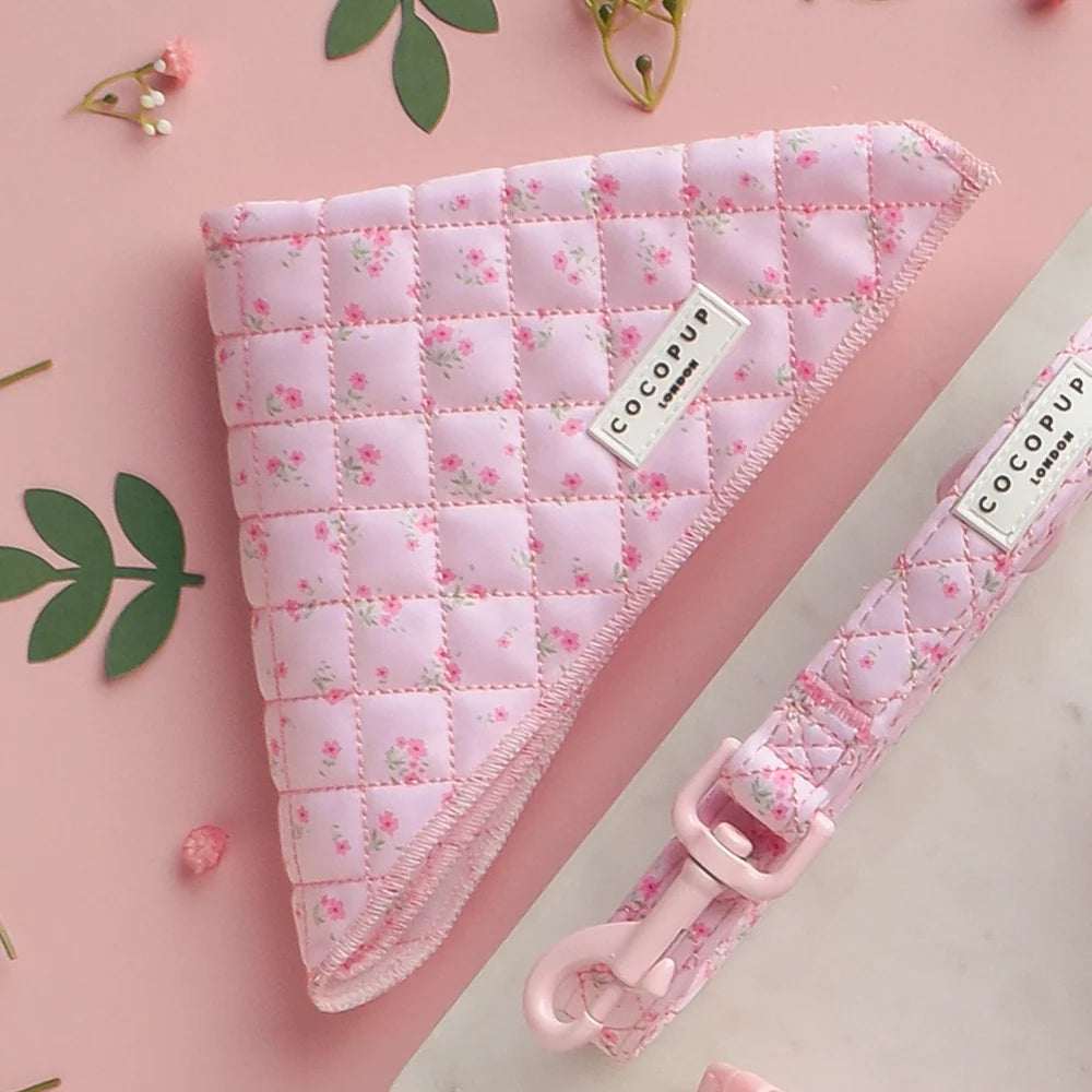 Quilted Ditsy Floral Pink Bandana