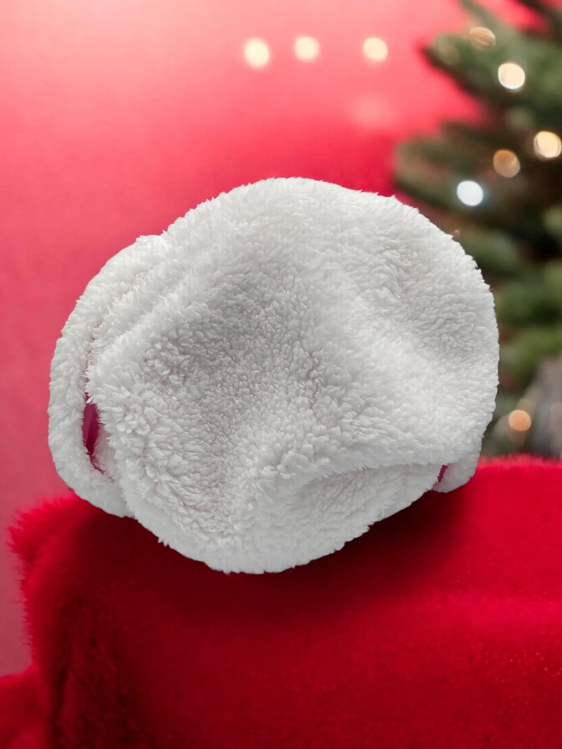 Rabbit Bonnet: Handmade Faux Sherpa Sleeping Bonnet with Satin Lining