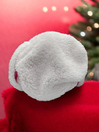 Rabbit Bonnet: Handmade Faux Sherpa Sleeping Bonnet with Satin Lining